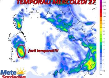 pcp24h 361 350x250 - Domani mattina nubi su Sardegna meridionale