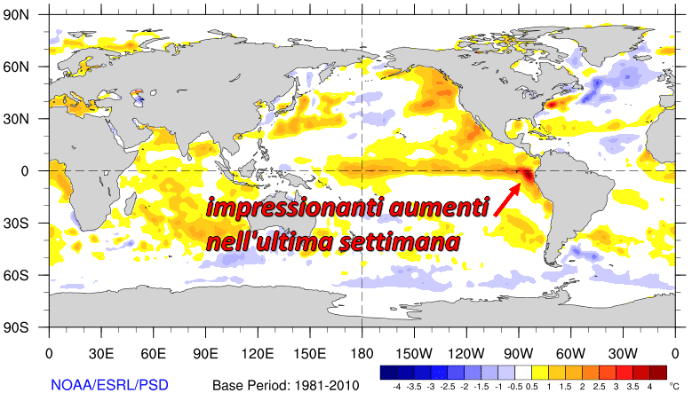sst - El Nino sempre più intenso: quali conseguenze?