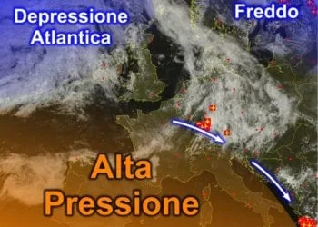 meteosat1 350x250 - METEO WEEKEND: i modelli confermano l'alta pressione e il caldo