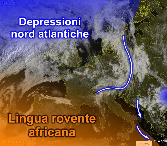 meteosat2 - Dove si trova la lingua rovente africana?