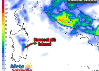 piogge mercoledì 350x250 - Importanti novità sui temporali di oggi: a rischio anche Cagliari