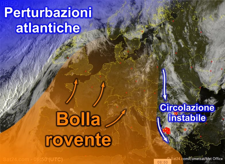 Fonte immagine EumetSat 2015, rielaborazione grafica a cura della Redazione del Meteo Giornale.