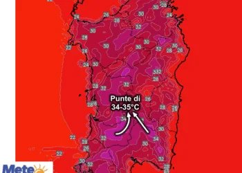 temperature12 350x250 - Caldo opprimente: Oristano supera i 37°C!