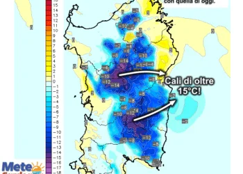 Differenze di temperatura 350x250 - Domani temperature in calo di oltre 15°C nell'interno!