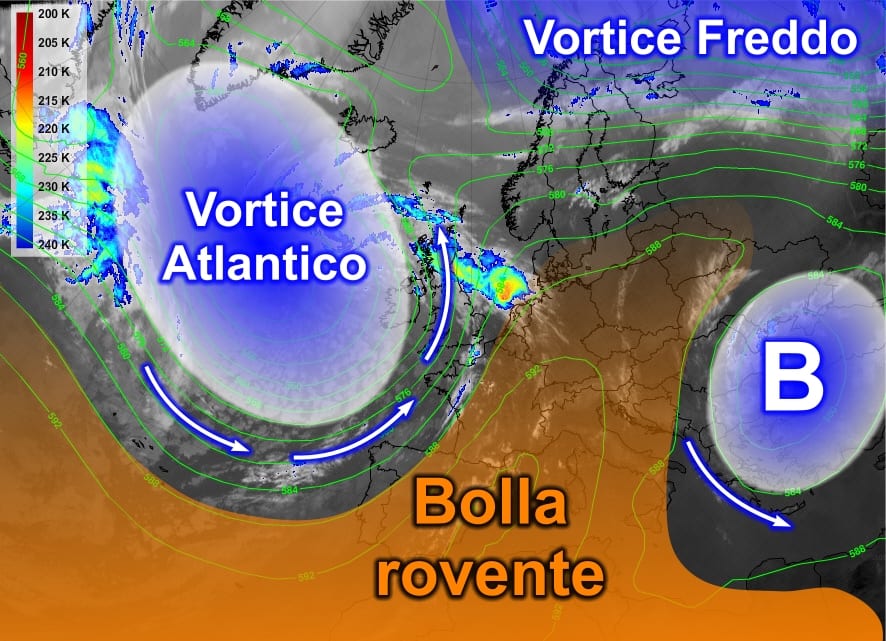 Fonte immagine EumetSat 2015, rielaborazione grafica a cura della Redazione del Meteo Sardegna.