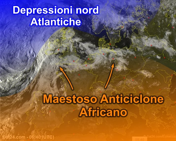 MeteoSat6 - L'Anticiclone Africano è di nuovo sulle nostre teste