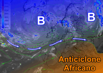 Meteosat 350x250 - Perturbazioni atlantiche più minacciose, ma da noi è "cappa africana"
