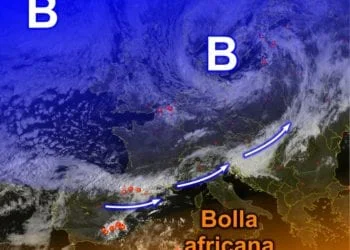 Meteosat9 350x250 - Perturbazioni atlantiche più minacciose, ma da noi è "cappa africana"