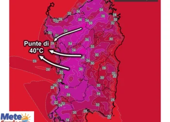 Temperature massime10 350x250 - Domenica caldo torrido nel Cagliaritano: possibili 38°C!