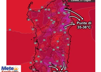 Temperature massime17 350x250 - Sabato il caldo picchierà duro: 40°C fino ad Oristano!