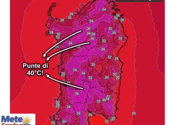 Temperature massime2 350x250 - Temperature live: super caldo verso est e cagliaritano