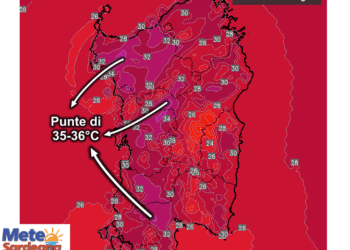 Temperature massime5 350x250 - Ennesima notte bollente: Cagliaritano sopra i 25°C!