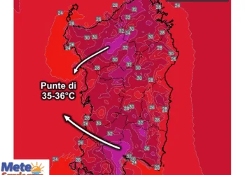 Temperature massime7 350x250 - Gran caldo alle porte di Cagliari