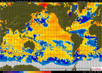 ssta anomalie 350x250 - Il caldo africano potrebbe durare sino a Ferragosto
