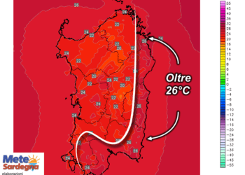 t2m 222 350x250 - L'ondata di caldo risparmierà la Sardegna: picco di calore ad ovest ma...
