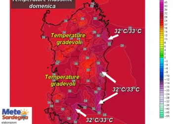 t2m 3613 350x250 - Mercoledì temperature in calo: residui picchi di 32°C