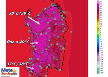 t2m 606 350x250 - Sabato il caldo picchierà duro: 40°C fino ad Oristano!