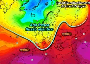 t850 1683 350x250 - Mercoledì temperature in calo: residui picchi di 32°C
