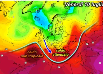 t850 96 350x250 - Mercoledì temperature in calo: residui picchi di 32°C
