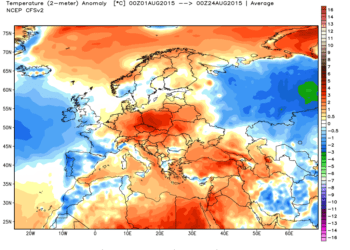Anomalie termiche1 350x250 - Ecco perché a est sarà caldo afoso: guardate che umidità!