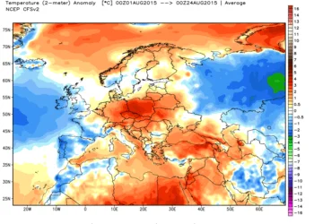 Anomalie termiche1 350x250 - Ecco quanto ha fatto caldo nelle prime 2 settimane di Luglio
