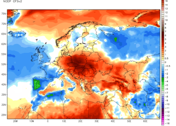 Anomalie ultimi 7 giorni 350x250 - Il caldo si sposta a est: oggi sino a 37°C