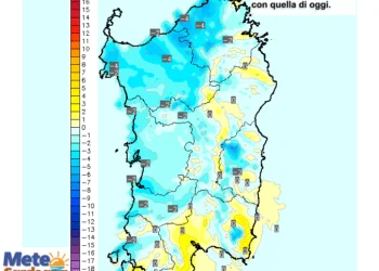 Differenza temperatura 350x250 - Tracollo delle temperature già nella giornata di domani