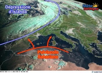 Meteosat12 350x250 - Pulviscolo sahariano verso la Sardegna: in arrivo l'africano