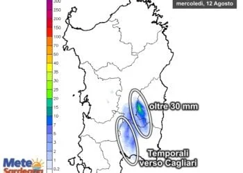 Precipitazioni 350x250 - E se la settimana di Ferragosto iniziasse col maltempo?