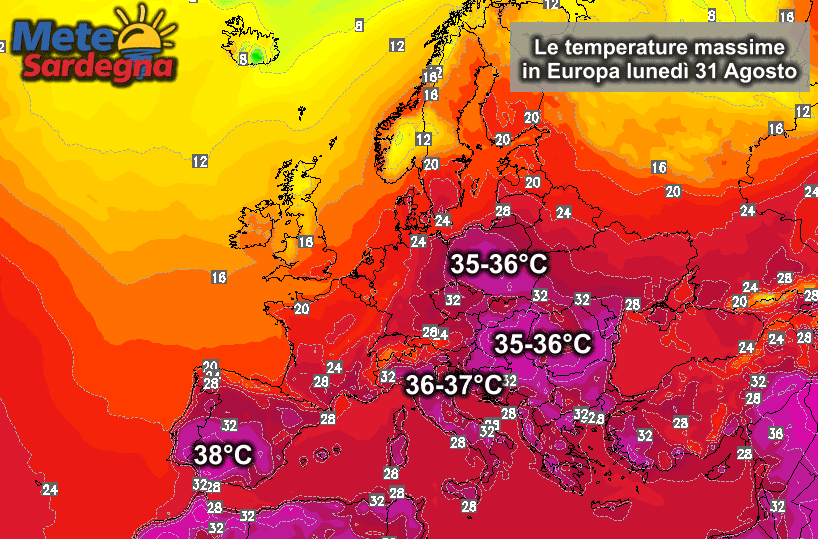 Temperature europa - Ecco dove e quanto farà caldo a fine agosto