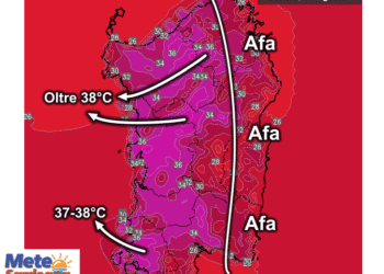 Temperature massime 350x250 - Domenica caldo torrido nel Cagliaritano: possibili 38°C!