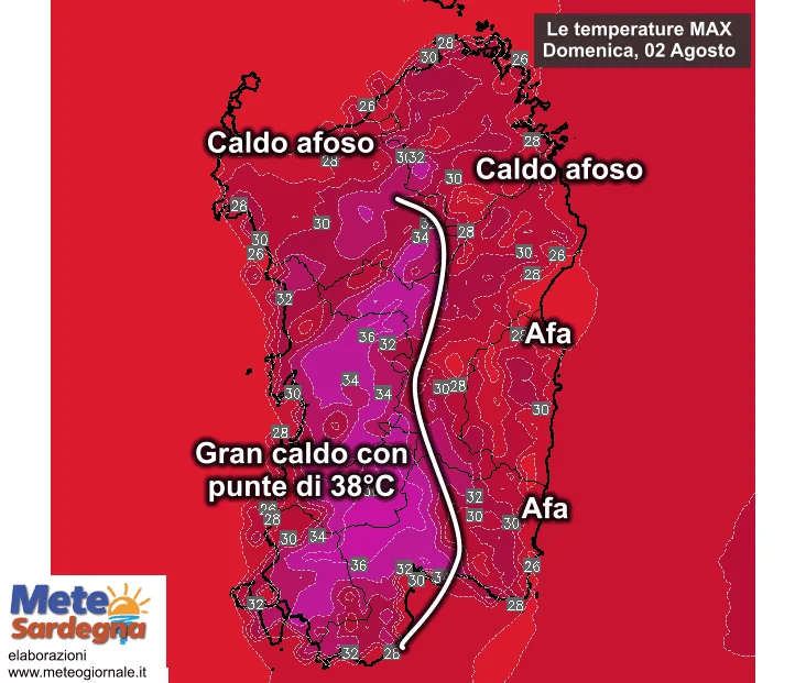 Temperature massime1 - Dove farà più caldo nelle prossime ore?