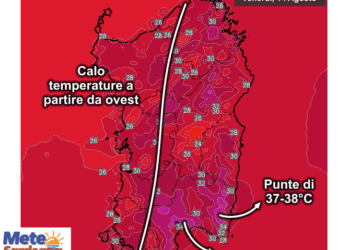 Temperature massime10 350x250 - Oggi un po' di caldo in Campidano. Clima gradevole altrove