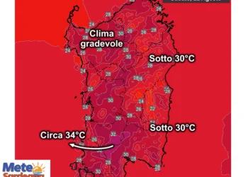 Temperature massime14 350x250 - Tornerà l'estate: forte aumento temperature da martedì