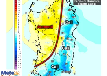 Variazioni termiche4 350x250 - Martedì ulteriore calo delle temperature