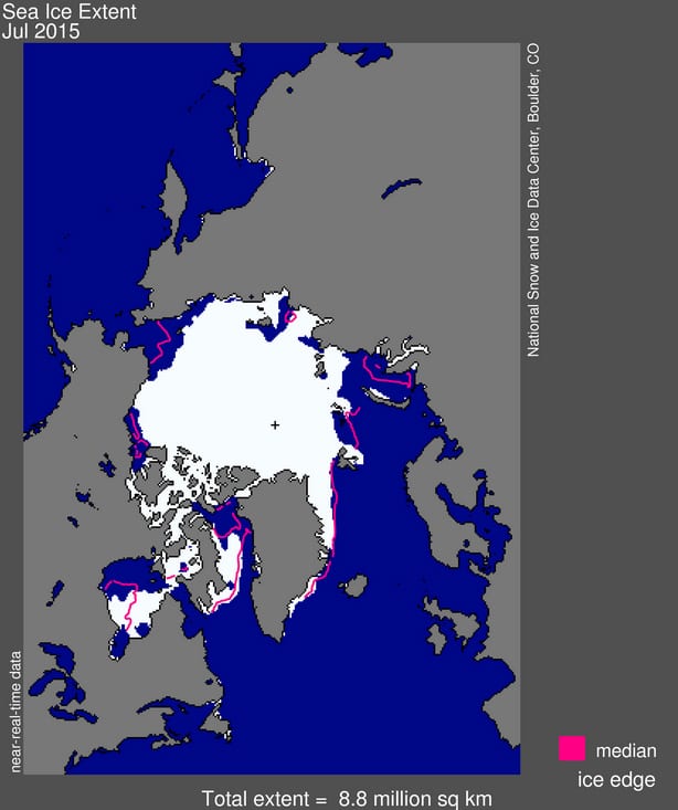 banchisa artica luglio 2015 02 - Pessimo stato di salute dell'Artico nel mese di Luglio 2015