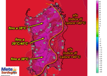 t2m 363 350x250 - Domenica caldo torrido nel Cagliaritano: possibili 38°C!