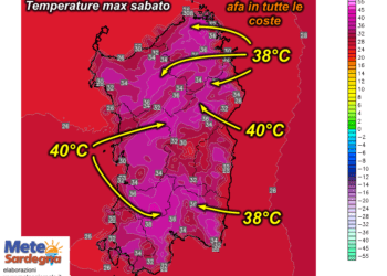 t2m 60 350x250 - Nel Cagliaritano indice di calore a 45°C!