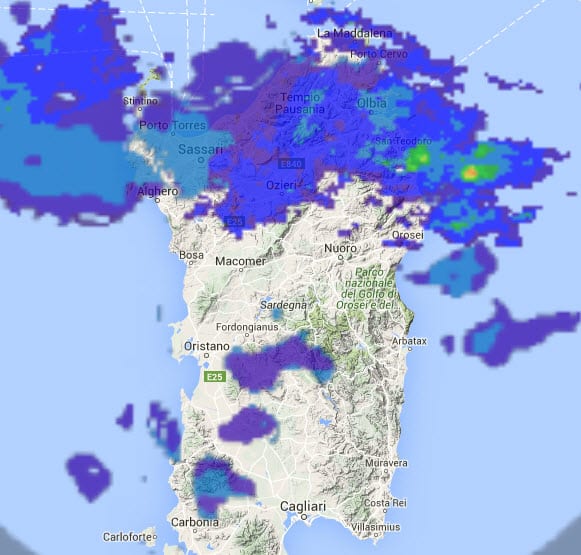 30 09 2015 08 10 09 - Sta già piovendo diffusamente sul nord Sardegna
