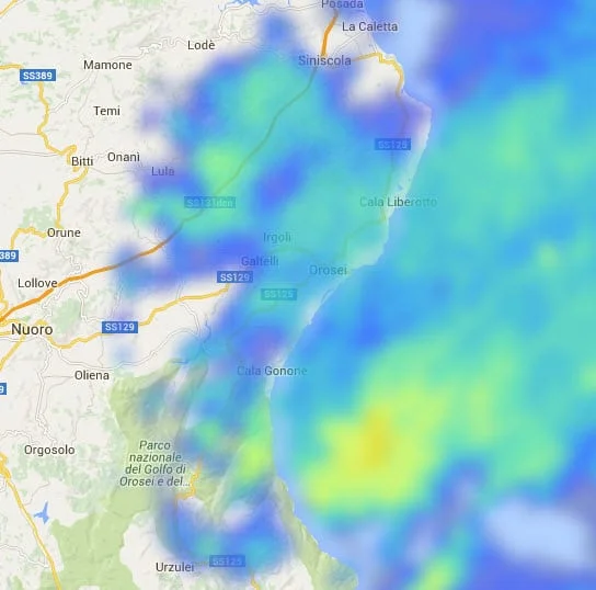 30 09 2015 22 39 30 - Diluvi in atto tra l'Ogliastra e la Baronia
