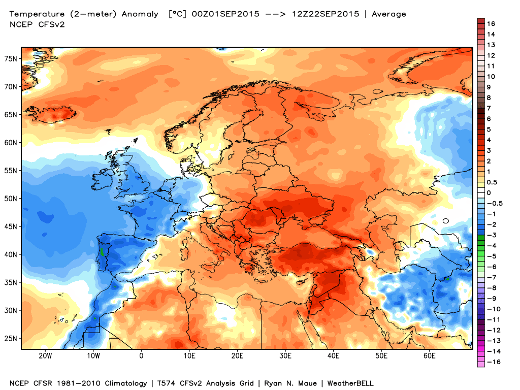 Anomalie termiche2 - Sinora settembre è stato molto caldo