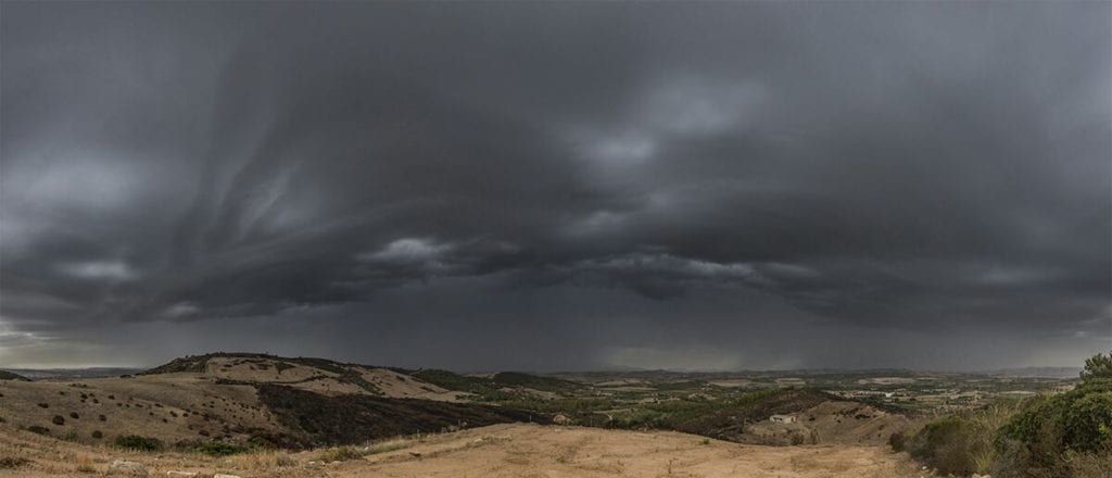 IMG 20150904 WA0008 1024x440 - Spettacolare shelf cloud su Barrali