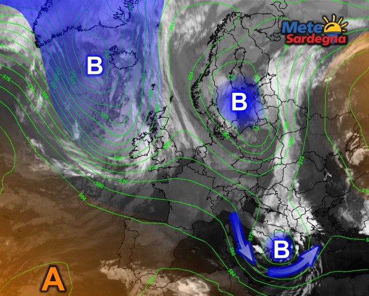 Fonte immagine EumetSat 2015, rielaborazione grafica a cura della Redazione del Meteo Sardegna.