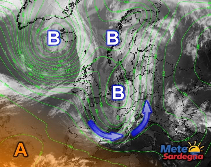 Meteosat13 - Perturbazione giunta sul Mediterraneo