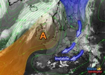 Meteosat17 350x250 - Avanza perturbazione atlantica da ovest