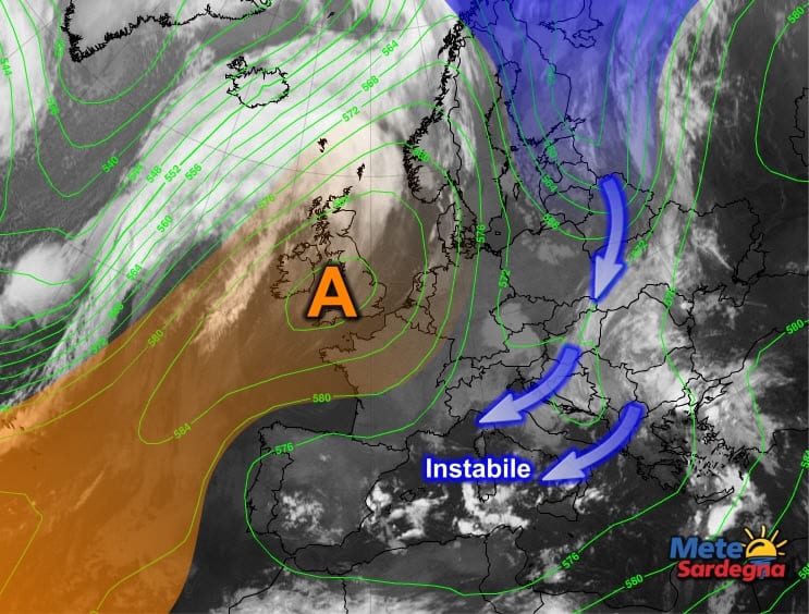 Fonte immagine EumetSat 2015, rielaborazione grafica a cura della Redazione del Meteo Sardegna.