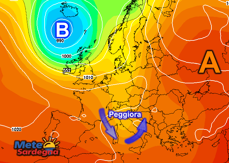 Model7 - Il nuovo peggioramento meteo di metà settimana