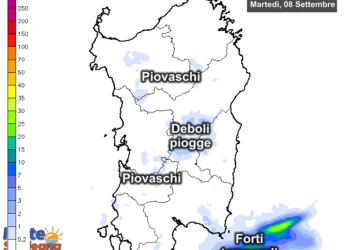 Temporali1 350x250 - Previsti piovaschi o deboli piogge su coste ovest
