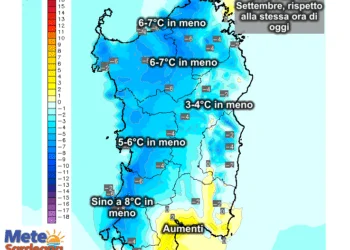 Variazioni termiche 350x250 - Martedì ulteriore calo delle temperature