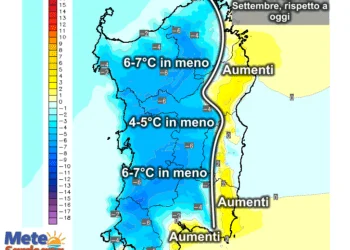 Variazioni termiche1 350x250 - Martedì ulteriore calo delle temperature